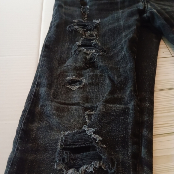 American Eagle Mens Jeans Size 31x30 Black Distressed Airflex - Picture 3 of 6